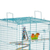 Small Parrot Cage Budgie Cage Open Top Travel Cage Bird Aviary w/Toy for Finch