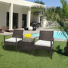 Rattan Furniture Bistro Set Garden Table Chair Patio Outdoor Conservatory Wicker