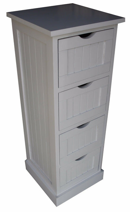 Bathroom 4Drawer/4Drawer 1 Door White Finish Storage Cupboard Unit