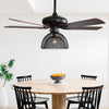 Industrial Ceiling Fan Light 52'' Reversible Blade Fan with Light Remote Control