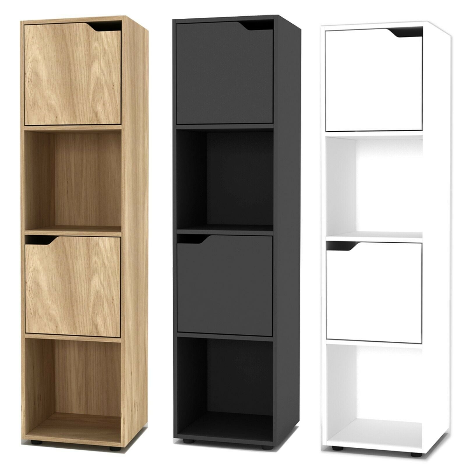2, 4, 8 Cube Bookcase Shelving Display Shelf Storage Unit Wooden Door Organiser