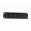 5 Gang Rocker Switch Panel DC 12V-24V LED Light Yacht Marine Boat Breaker