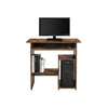 Small Desk with Shelves Keyboard Tray Computer Laptop Workstation Desktop Rustic