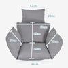 Hanging Egg Chair Cushion Hammock Swing Garden Outdoor Seat Back with Pillow