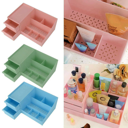 Desktop Storage Cosmetic Makeup Box Drawers Organizer Box Jewelry Container Case