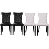 2/4 x Upholstered Velvet/PU Dining Chair Padded Seat Kitchen High Back Chair