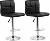 2 x Bar Stools Gas Lift Faux Leather Breakfast Kitchen Swivel Barstool Pub Chair