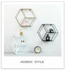 Hexagon Metal Wall Shelves Storage Display Shelf Home Office DIY Show UK