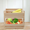 Wooden Natural/White Vegetable Fruit Basket Stacking Container Storage Shelf NEW