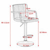 2x Bar Stools Bar Chairs Breakfast Stools for Kitchen Leather Adjustable Swivel
