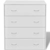 Great! Sideboard with 4 Drawers White Organiser Cupboard Cabinet Chest Unit