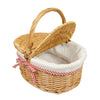 Woodluv Oval Natural Willow Wicker Picnic Hamper Shopping Storage Basket W/Handl