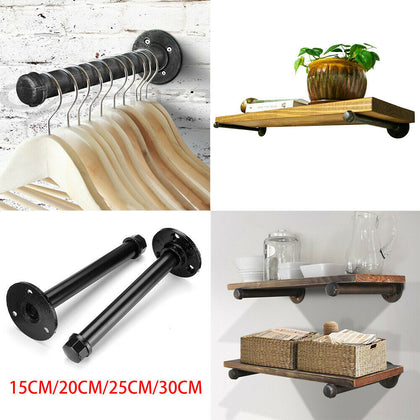 2pcs Wall Mounted Shelf Brackets Board Holder Support Storage Hanger Iron Hooks