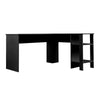 Panana L-Shaped Corner Computer Desk Study Table Office Workstation Bookshelf