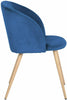 1 x Modern Velvet Dining Chair Make-up Chair Kitchen Office Lounge Armchair Blue