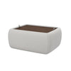 Rectangular Beige Upholstered Coffee Table with Storage - Clio CCC022