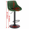 2x Bar Stools Gas Lift Stools Velvet Breakfast Kitchen Club Cafe Swivel Chairs