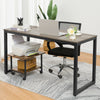 HOOBRO Computer Desk Large Office Desk 140cm Study Writing Desk PC Table Greige