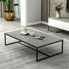 Modern Coffee Rea Table Rectangle Marble Top Table Storage Living Room Furniture