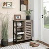 Rustic Grey Storage Cabinet Vintage Industrial Cupboard Small Console Side Table