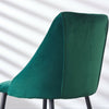 2Pcs Morden Velvet Dining Chairs Living Room Luxury Chairs Counter Chairs Green