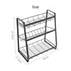 3 Tier Spice Herb Curry Jar Rack Holder Cupboard Organiser Storage Kitchen Stand