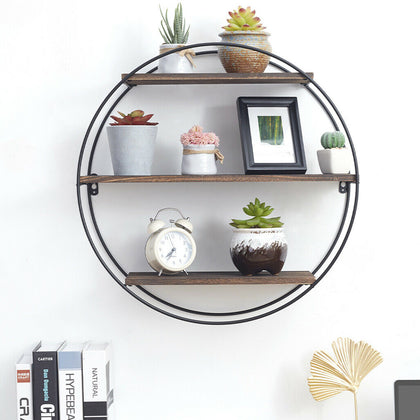 Floating Shelves Metal Wall Shelf Decoration Office Storage Hanging Display Rack