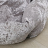Crushed Velvet Dog Bed Soft Washable Fleece Cushion Warm Luxury Pet UK