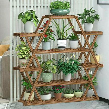 Large Sized Tough Stable Flower Pots Storage Shelf 8Tier Stable Plant Rack Stand