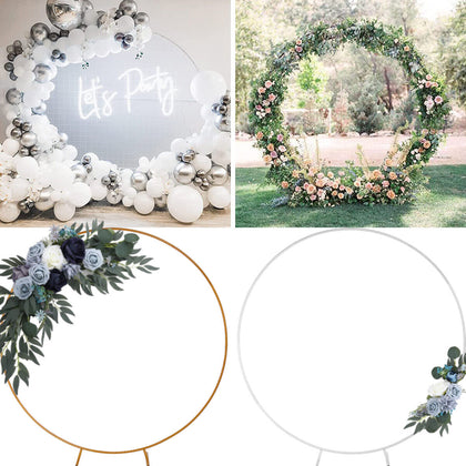 2M Round Hoop Balloon Arch Backdrop Flower Display Stand Frame Wedding Kit