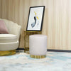 Velvet Pouffe Footstool Ottoman Dressing Table Seat Living Room Stool Furniture