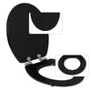 WC Toilet Seat with Soft Close Duroplast Adjustable with soft closing lid Black