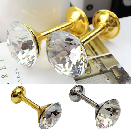 2x Silver Gold Crystal Curtain Wall Hooks Tie Backs Hanger Holder Home Deco