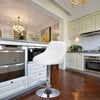2pcs Bar Stools Breakfast Swivel Gas Lift Kitchen Stools Leather Chairs Comfort