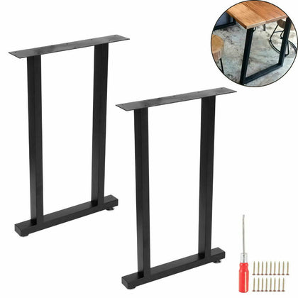 2x Industrial Metal Table Legs Cabinet Chair Desk Legs Set With Screw Foot Pad