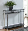Black or Clear Glass Chrome Console Table Large Hall Table Modern Furniture New