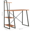 Computer Desk with Shelving Unit Black and Brown Laptop Desk PC Table