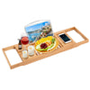 Bath Caddy Tray Bamboo Bathtub Organizer Tablet Holder Adjustable Bamboo
