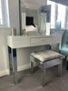 White Mirrored Furniture Glass Dressing Table Bedroom Console Bevelled Venetian