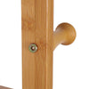 Wooden Clothes Rail Scarf Cap Hanging Garment Coat Rack Heavy Duty Rolling Stand
