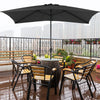 2x3M Garden Parasol Rectangle Umbrella Sun Shade Outdoor Patio Beach Crank Tilt