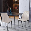 JIEXI Modern PU Leather Armless Chairs for Dining Kitchen, Steel Leg Set of 2 /4
