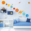 9 Planet Outer Space Wall Sticker Kids Bedroom Mural Decals Solar System Decor