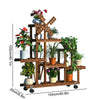 Multi Tier Flower Rack Plant Pot Stand Wood Shelves Bonsai Display Shelf Indoor