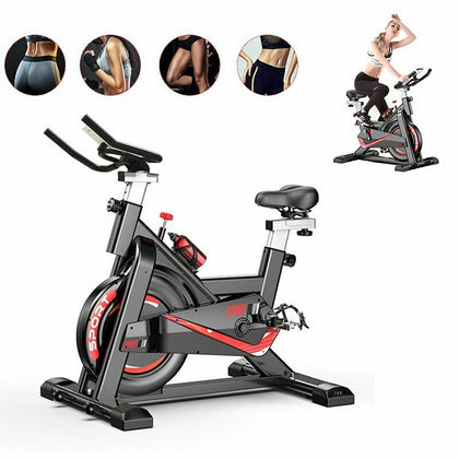 Black Exercise Bike Home Gym Bicycle Cycling Cardio Fitness Training Indoor Use