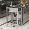 Stainless Steel Catering Sink Commercial Kitchen Restaurant Single/Double Bowl