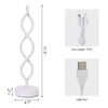 LED Table Lamp Dual Spiral Desk Lamp Warm White Modern Reading Light Bedside USB