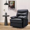 Manual Recliner Armchair PU/Velvet Sofa Reclining Chair with Adjustable Footrest