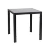 2/4 Set Dining Table NO Chair Tempered Glass Tabletop Metal legs Square Kitchen