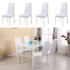 2 4 6x Faux Leather Dining Chairs Padded Seat High Back Kitchen Breakfast Chair